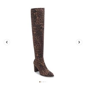 Marc Fisher Leopard Over the Knee High Boots Size 8